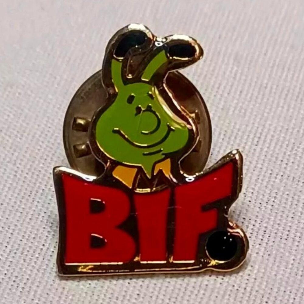 Vintage 1980s BIF Bowling is Fun YABA Lapel Collectible Pin